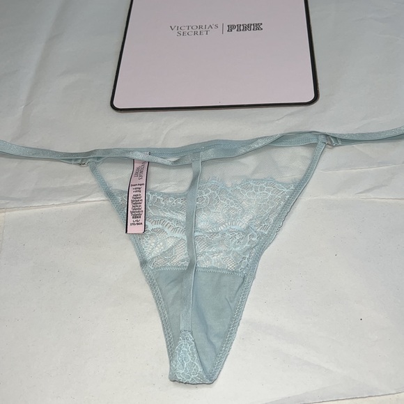(L) Victoria's Secret Mesh & Lace VString THONG Panty - Picture 11 of 12